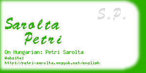 sarolta petri business card